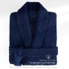 American Soft Linen Men’s 100% Cotton Terry Bathrobe – Soft, Absorbent, Quick Dry Turkish Robe for Men(Navy Blue)