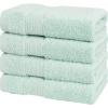 American Soft Linen Salem Turkish Bath Towel Set, 100% Cotton 600 GSM 6 Piece Towels for Bathroom, 2 Bath Towels 2 Hand Towels 2 Washcloths, White(Mint Green)