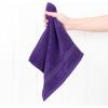 American Soft Linen Salem Turkish Bath Towel Set, 100% Cotton 600 GSM 6 Piece Towels for Bathroom, 2 Bath Towels 2 Hand Towels 2 Washcloths, White(Rich Purple)