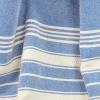 American Soft Linen Turkish Peshtemal Beach Towels, 40″ x 70″ Size 4 Pack Swim Towels for Beach and Pool Towels, Blue Stripe(Blue)