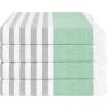 American Soft Linen Turkish Peshtemal Beach Towels, 40″ x 70″ Size 4 Pack Swim Towels for Beach and Pool Towels, Blue Stripe(Light Green)