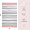 American Soft Linen Turkish Peshtemal Beach Towels, 40″ x 70″ Size 4 Pack Swim Towels for Beach and Pool Towels, Blue Stripe(Rose)