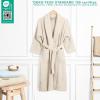American Soft Linen Women’s 100% Cotton Terry Bathrobe – Soft, Absorbent, Quick Dry Turkish Robes for Women Quality Housecoat(Beige)