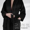 American Soft Linen Women’s 100% Cotton Terry Bathrobe – Soft, Absorbent, Quick Dry Turkish Robes for Women Quality Housecoat(Black)