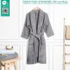 American Soft Linen Women’s 100% Cotton Terry Bathrobe – Soft, Absorbent, Quick Dry Turkish Robes for Women Quality Housecoat(Light Grey)