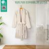 American Soft Linen Women’s Fleece Bathrobe Luxury Soft, Plush Robe for Women Cozy Spa Quality Adult Bathroom Lounge Robe(Beige)