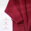 American Soft Linen Women’s Fleece Bathrobe Luxury Soft, Plush Robe for Women Cozy Spa Quality Adult Bathroom Lounge Robe(Burgundy Red)