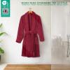 American Soft Linen Women’s Fleece Bathrobe Luxury Soft, Plush Robe for Women Cozy Spa Quality Adult Bathroom Lounge Robe(Burgundy Red)