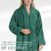 American Soft Linen Women’s Fleece Bathrobe Luxury Soft, Plush Robe for Women Cozy Spa Quality Adult Bathroom Lounge Robe(Teal)