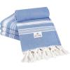 American Soft Linen 100% Cotton Turkish Peshtemal Beach Towels, 35″x60″ Size 4 Pack Swim Towels for Beach and Pool Towels, Rose(Blue)