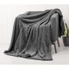 American Soft Linen Bedding Fleece Blanket Throw Size 50×60 inch Plush Fuzzy Cozy Soft Blanket for Bed, Sofa, Couch, Black(Gray)