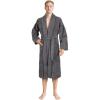 American Soft Linen Men’s 100% Cotton Terry Bathrobe – Soft, Absorbent, Quick Dry Turkish Robe for Men(Dark Gray)
