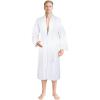 American Soft Linen Men’s 100% Cotton Terry Bathrobe – Soft, Absorbent, Quick Dry Turkish Robe for Men(White)