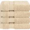 imageAmerican Soft Linen Salem Turkish Bath Towel Set 100 Cotton 600 GSM 6 Piece Towels for Bathroom 2 Bath Towels 2 Hand Towels 2 Washcloths WhiteBeige