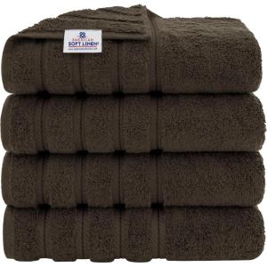 American Soft Linen 21×32 Fluffy Foamed Slip Reducer Bath Rug, Machine Washable Area Bath Mat Rugs for Bathroom, Navy Blue(Chocolate Brown)