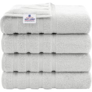 American Soft Linen 21×32 Fluffy Foamed Slip Reducer Bath Rug, Machine Washable Area Bath Mat Rugs for Bathroom, Navy Blue(Silver Gray)