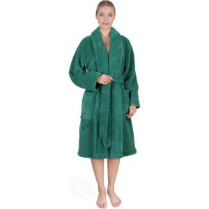 American Soft Linen Women’s Fleece Bathrobe Luxury Soft, Plush Robe for Women Cozy Spa Quality Adult Bathroom Lounge Robe(Teal)
