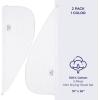 American Soft Linen 100% Cotton Hair Towels for Women, Head Towel Cap, Cotton Hair Turban Towel Wrap for Long Curly Anti Frizz Hair, Soft and Absorbent Cotton Hair Towels 2 Pack, Navy Blue(White)