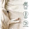 American Soft Linen Bedding Fleece Blanket Twin Size 60×80 inch Plush Fuzzy Cozy Soft Blanket for Bed, Sofa, Couch, Beige(Beige)