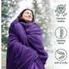 American Soft Linen Bedding Fleece Blanket Twin Size 60×80 inch Plush Fuzzy Cozy Soft Blanket for Bed, Sofa, Couch, Beige(Purple)