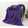 American Soft Linen Bedding Fleece Blanket Twin Size 60×80 inch Plush Fuzzy Cozy Soft Blanket for Bed, Sofa, Couch, Beige(Purple)
