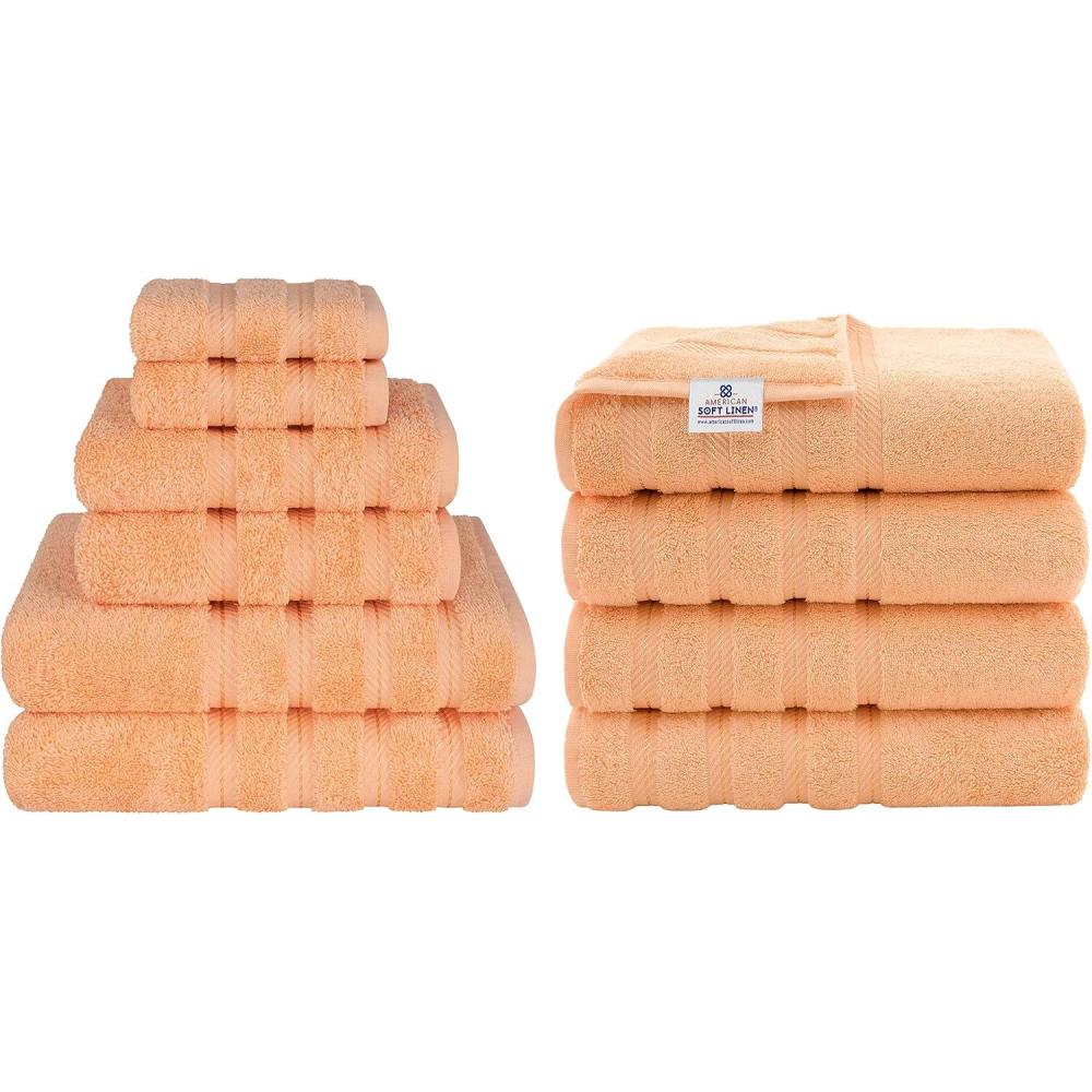 imageAmerican Soft Linen 6 Piece Towel Set and 4 Piece Bath Towel Set Bundle