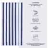 American Soft Linen Cabana Striped Beach Towels, 30×60 inch 4 Piece Oversize Pool Towels, Quick Drying Sand Free Swim Towels, Navy-Sky Blue(Navy Blue-sky Blue)
