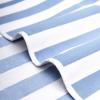 American Soft Linen Cabana Striped Beach Towels, 30×60 inch 4 Piece Oversize Pool Towels, Quick Drying Sand Free Swim Towels, Navy-Sky Blue(Sky Blue)