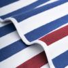 American Soft Linen Cabana Striped Beach Towels, 30×60 inch 4 Piece Oversize Pool Towels, Quick Drying Sand Free Swim Towels, Rockridge Grey(Navy Blue-bordeaux)