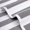 American Soft Linen Cabana Striped Beach Towels, 30×60 inch 4 Piece Oversize Pool Towels, Quick Drying Sand Free Swim Towels, Rockridge Grey(Rockridge Grey)