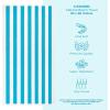 American Soft Linen Cabana Striped Beach Towels, 30×60 inch 4 Piece Oversize Pool Towels, Quick Drying Sand Free Swim Towels, Rockridge Grey(Turquoise Blue)