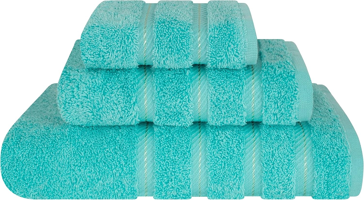 image:imageAmerican Soft Linen 100 Cotton Luxury Turkish Towels 4 PC Hand Towel Set Soft Absorbent Quick Dry OEKO Tex Standard 100 Certificated Durable Machine Washable Breathable Premium Hotel QualityTurquoise Blue