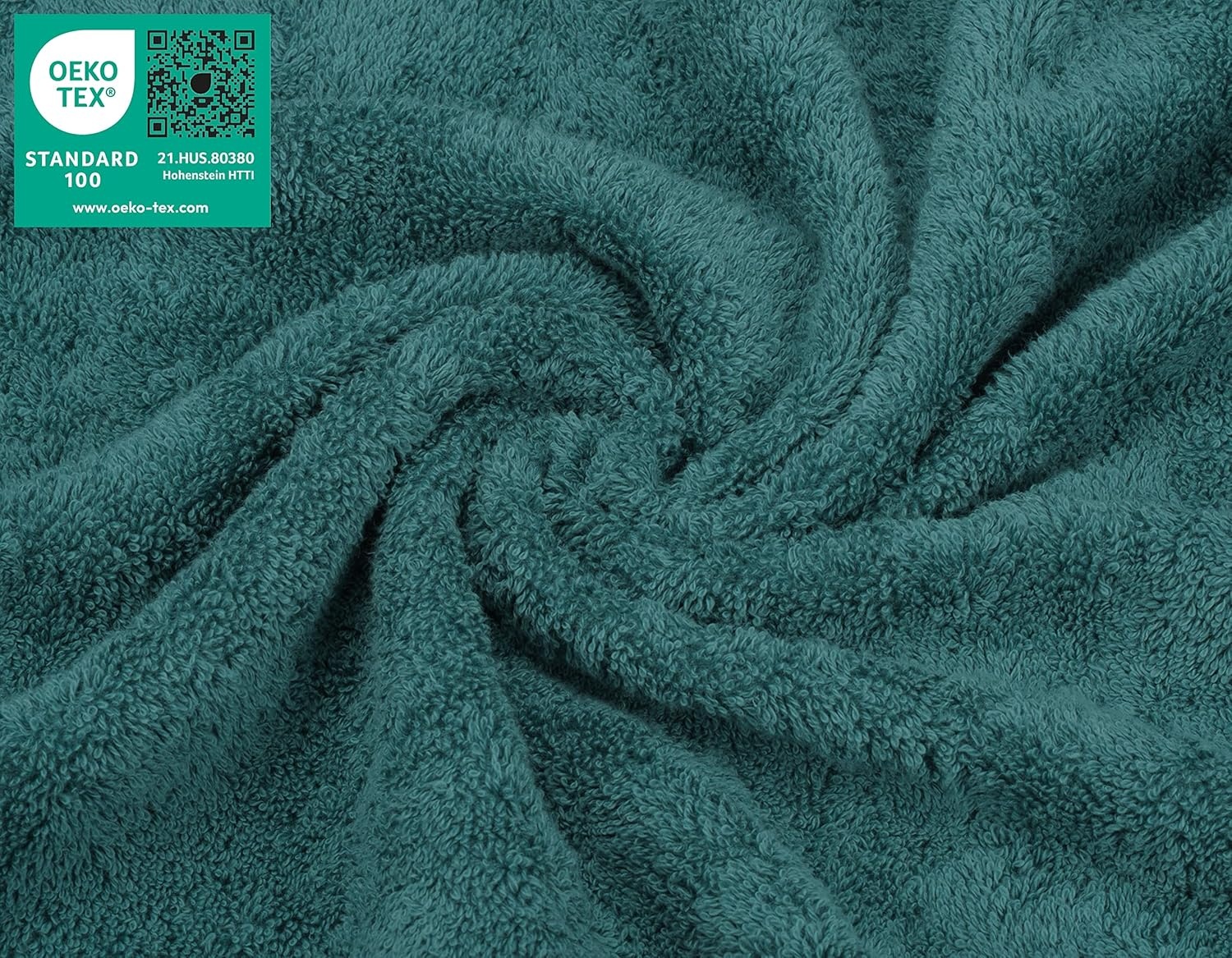 image:imageAmerican Soft Linen 100 Cotton Luxury Turkish Towels 4 PC Hand Towel Set Soft Absorbent Quick Dry OEKO Tex Standard 100 Certificated Durable Machine Washable Breathable Premium Hotel QualityTeal