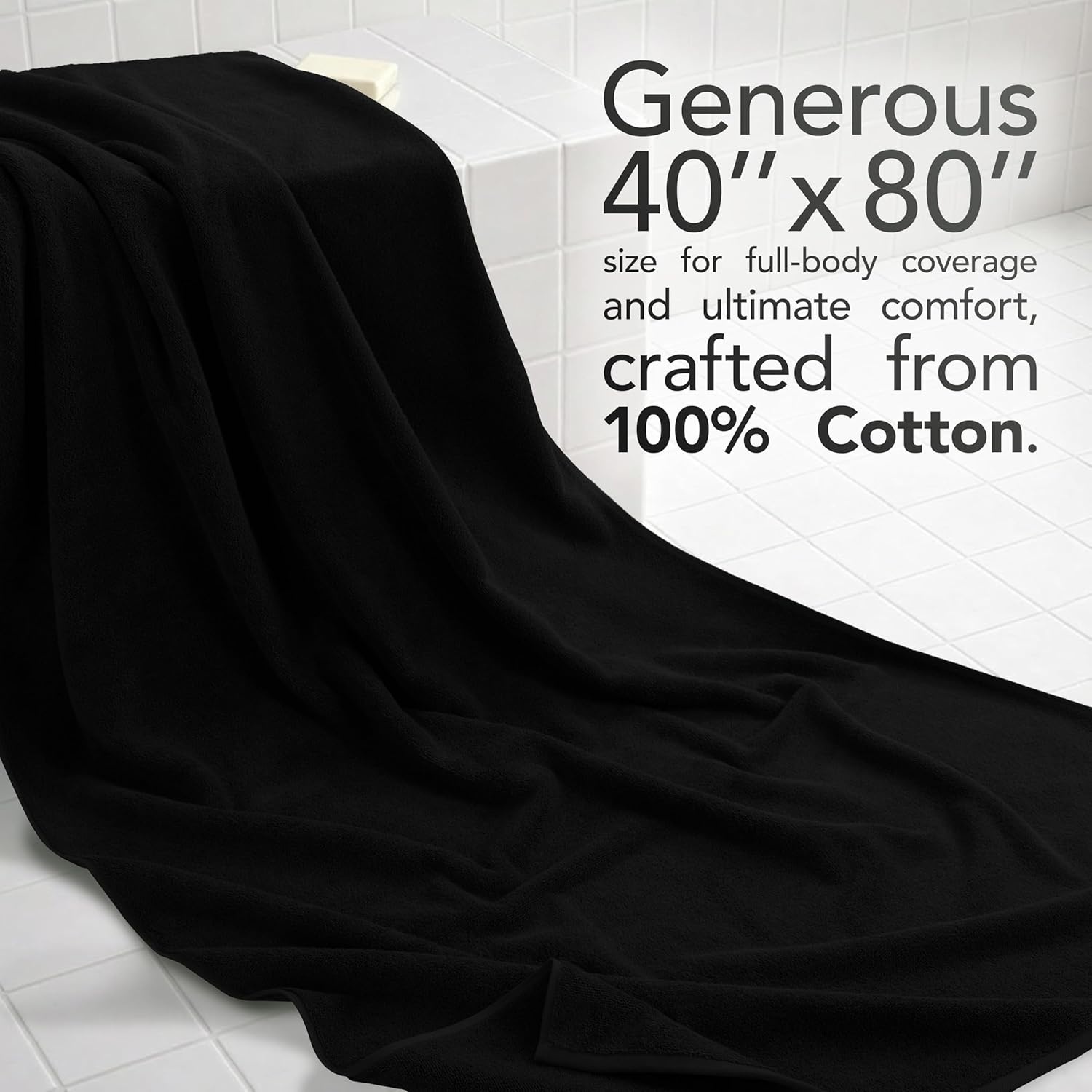 image:imageAmerican Soft Linen 100 Cotton Luxury Turkish Towels 4 PC Hand Towel Set Soft Absorbent Quick Dry OEKO Tex Standard 100 Certificated Durable Machine Washable Breathable Premium Hotel QualityBlack