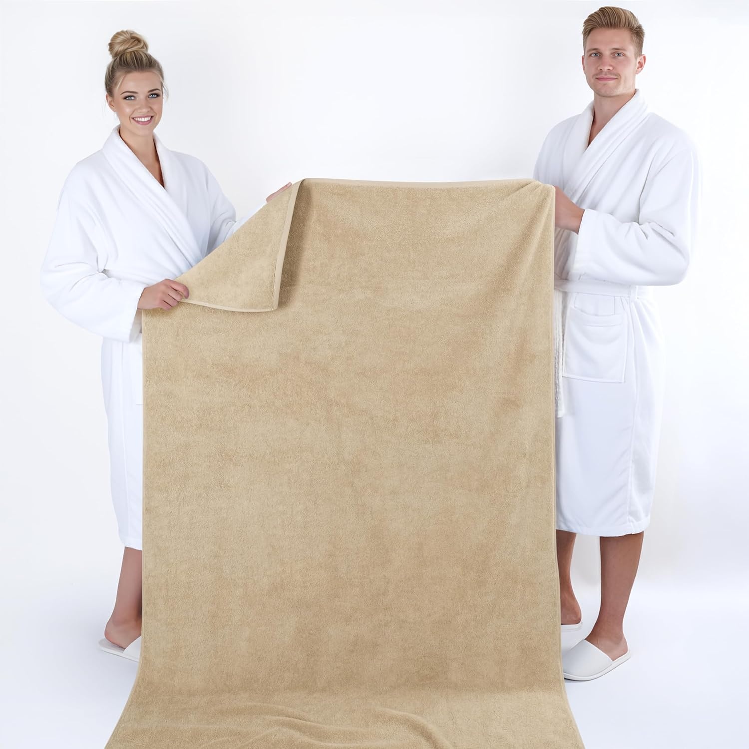 image:imageAmerican Soft Linen 100 Cotton Luxury Turkish Towels 4 PC Hand Towel Set Soft Absorbent Quick Dry OEKO Tex Standard 100 Certificated Durable Machine Washable Breathable Premium Hotel QualityBeige