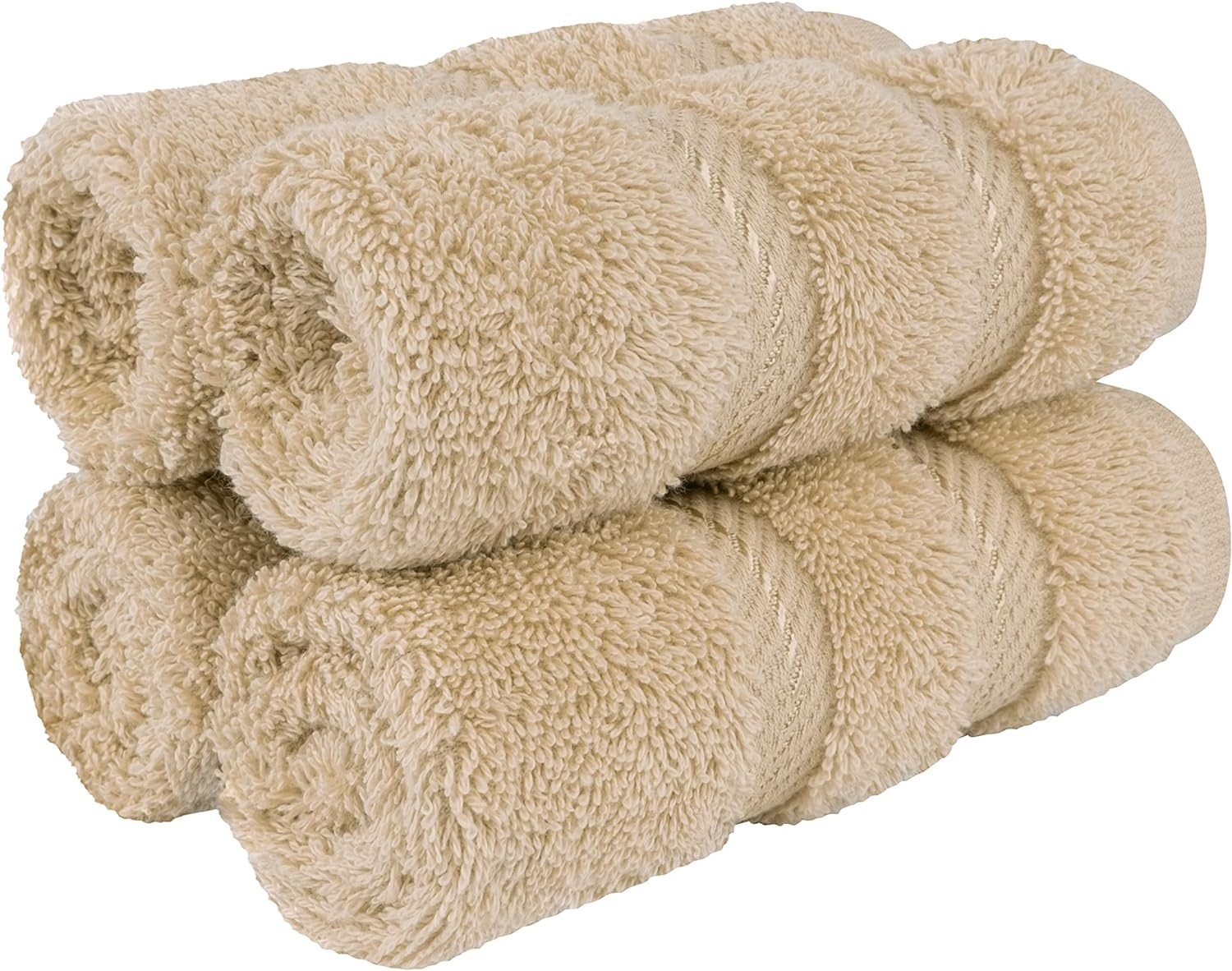 image:imageAmerican Soft Linen 100 Cotton Luxury Turkish Towels 4 PC Hand Towel Set Soft Absorbent Quick Dry OEKO Tex Standard 100 Certificated Durable Machine Washable Breathable Premium Hotel QualityBeige