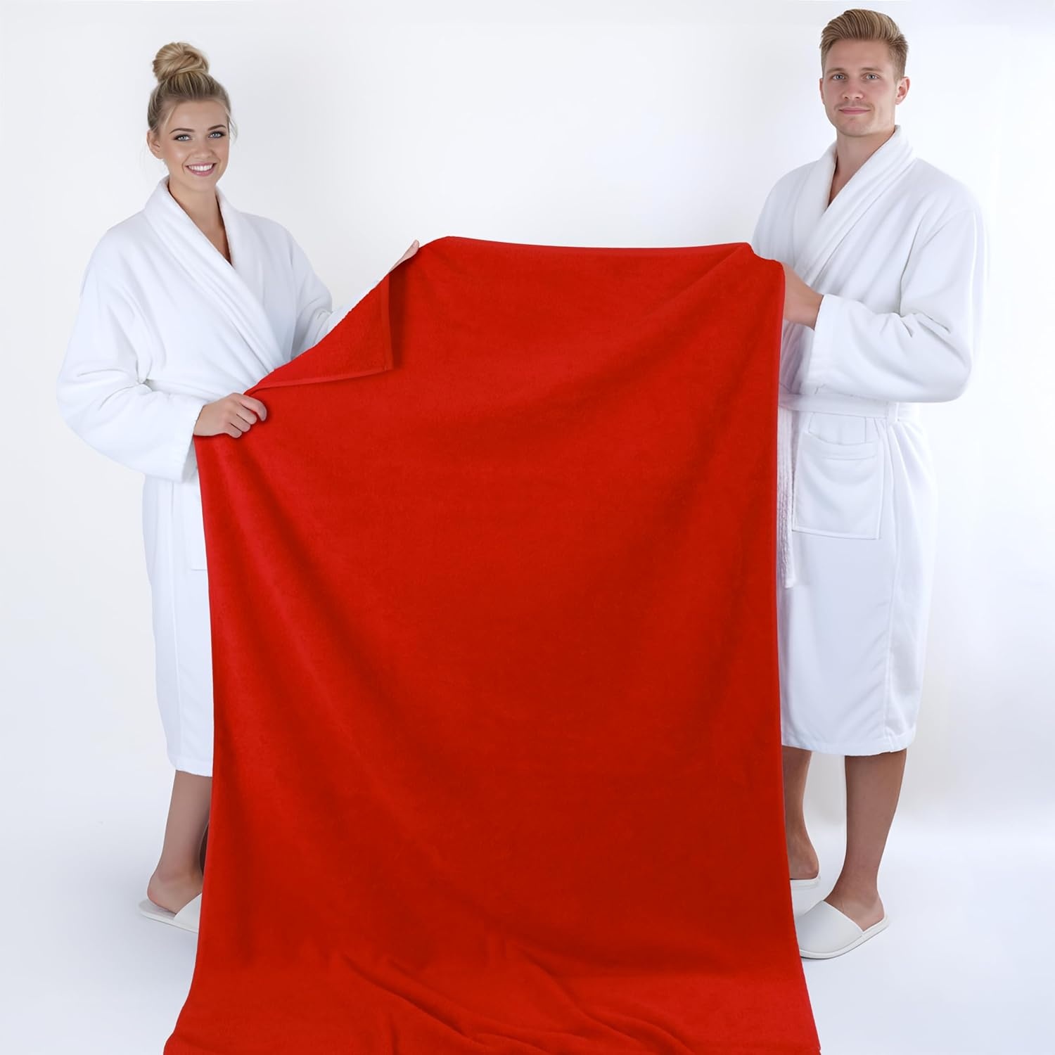 image:imageAmerican Soft Linen 100 Cotton Luxury Turkish Towels 4 PC Hand Towel Set Soft Absorbent Quick Dry OEKO Tex Standard 100 Certificated Durable Machine Washable Breathable Premium Hotel QualityRed