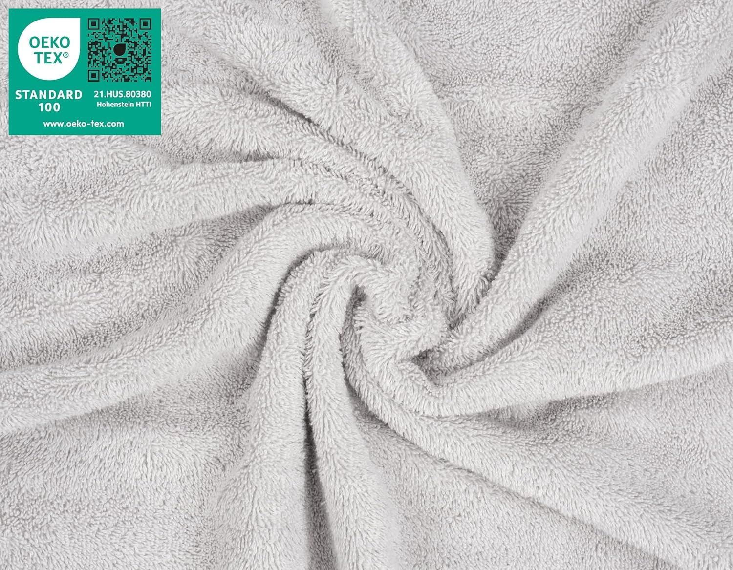 image:imageAmerican Soft Linen 100 Cotton Luxury Turkish Towels 4 PC Hand Towel Set Soft Absorbent Quick Dry OEKO Tex Standard 100 Certificated Durable Machine Washable Breathable Premium Hotel QualitySilver Gray