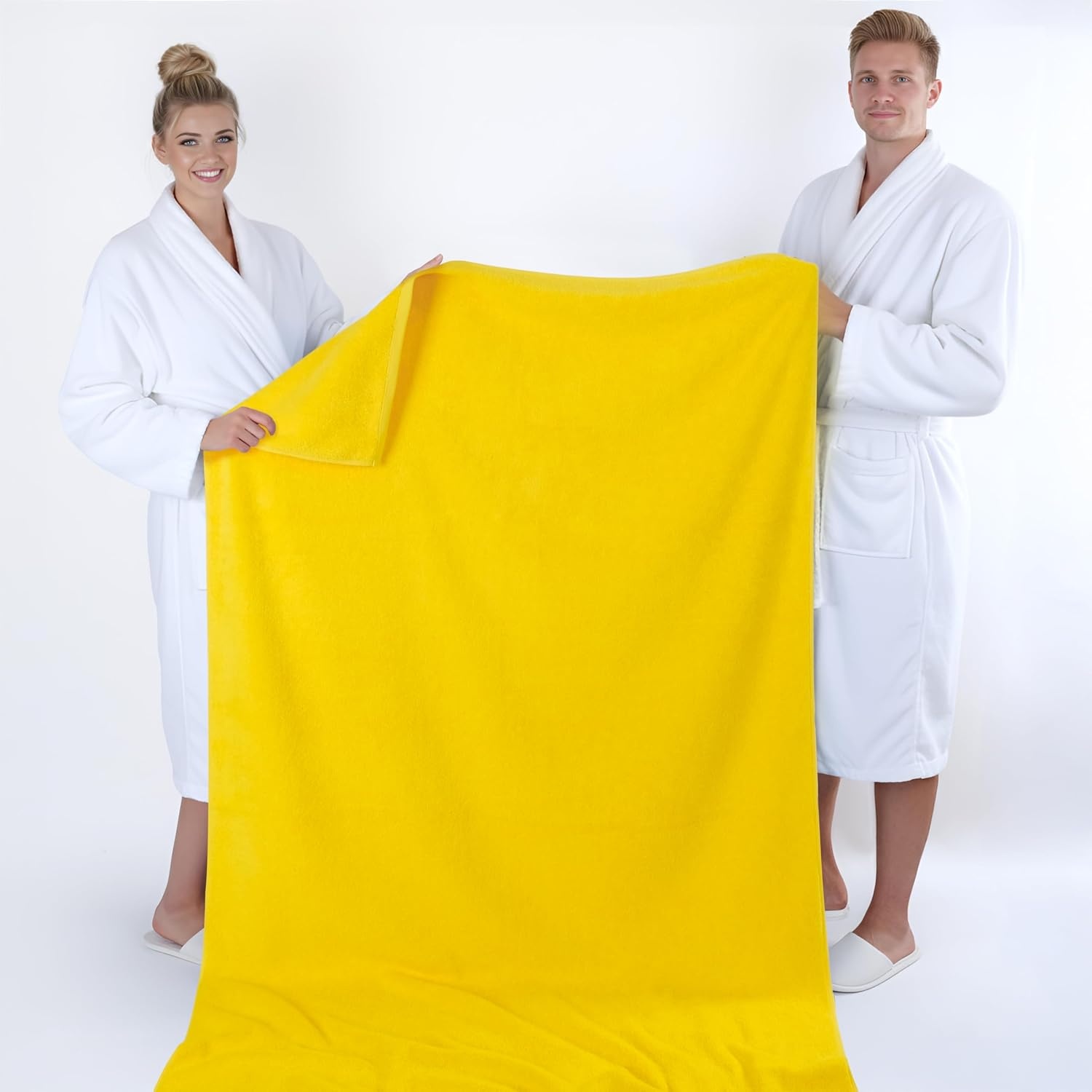 image:imageAmerican Soft Linen 100 Cotton Luxury Turkish Towels 4 PC Hand Towel Set Soft Absorbent Quick Dry OEKO Tex Standard 100 Certificated Durable Machine Washable Breathable Premium Hotel QualityLemon Yellow