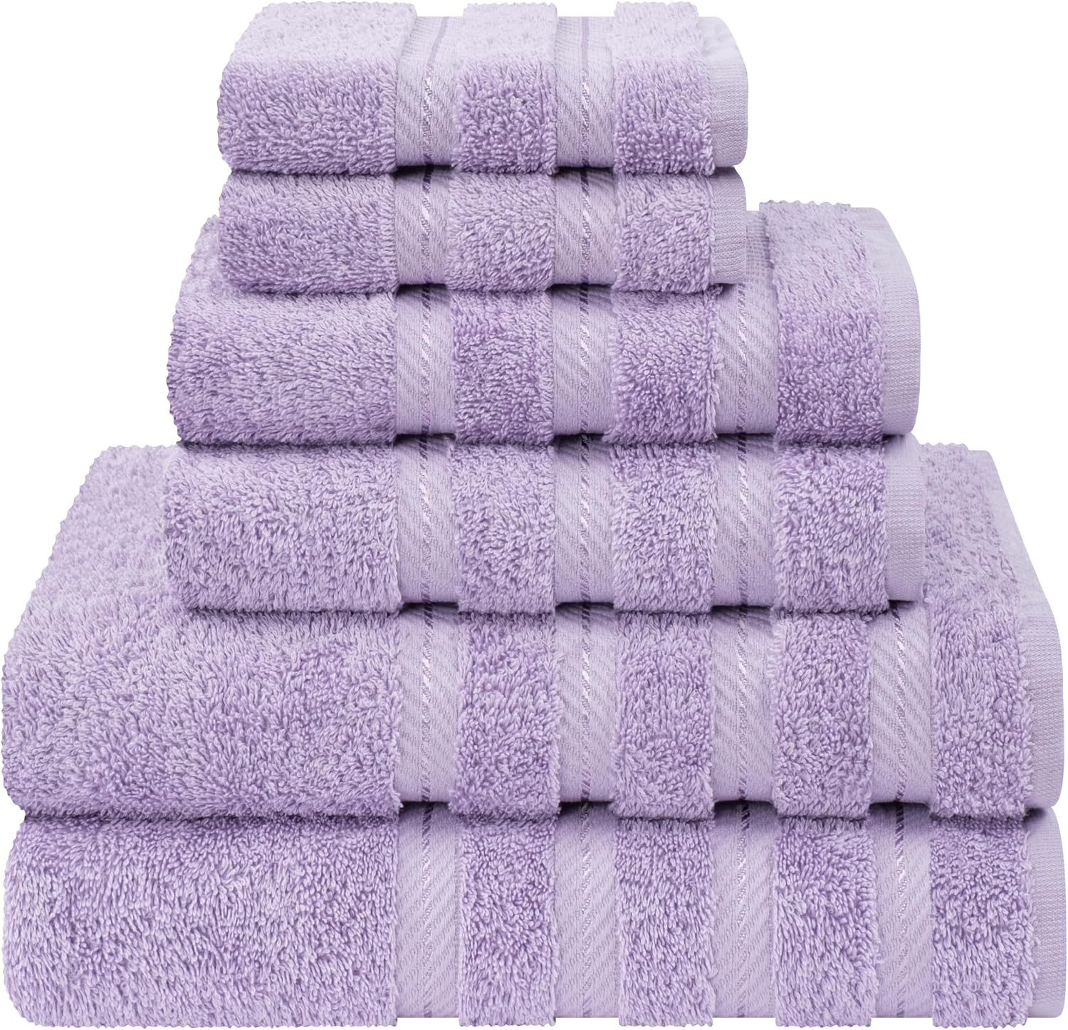 image:imageAmerican Soft Linen 100 Cotton Luxury Turkish Towels 4 PC Hand Towel Set Soft Absorbent Quick Dry OEKO Tex Standard 100 Certificated Durable Machine Washable Breathable Premium Hotel QualityLilac