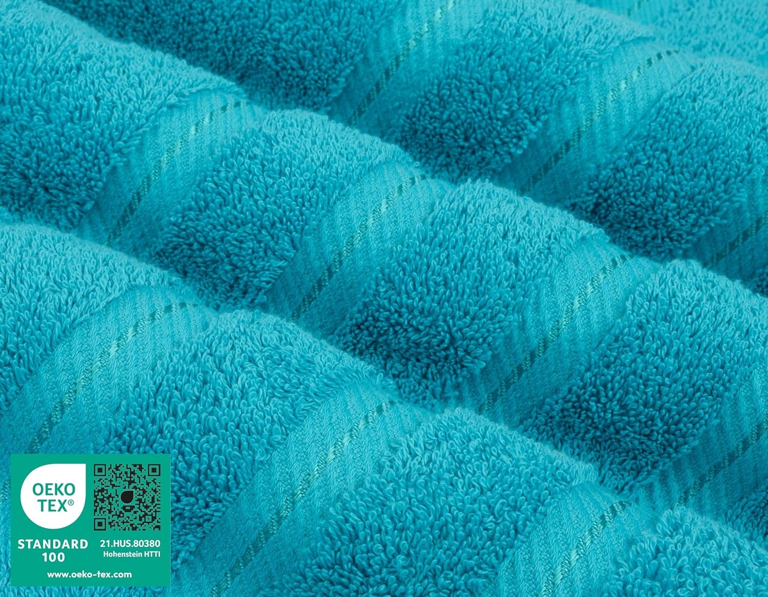 image:imageAmerican Soft Linen 100 Cotton Luxury Turkish Towels 4 PC Hand Towel Set Soft Absorbent Quick Dry OEKO Tex Standard 100 Certificated Durable Machine Washable Breathable Premium Hotel QualityAqua Blue