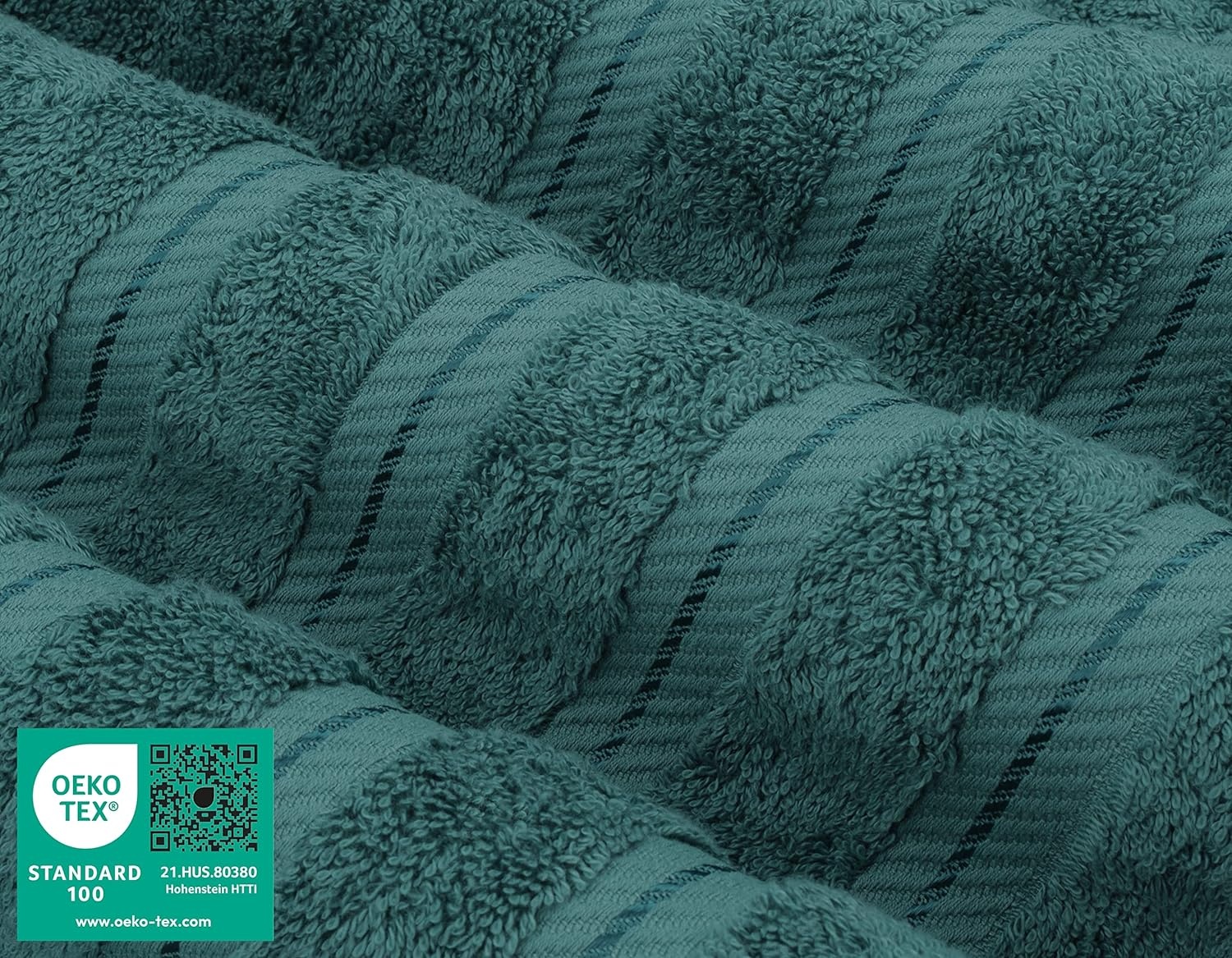 image:imageAmerican Soft Linen 100 Cotton Luxury Turkish Towels 4 PC Hand Towel Set Soft Absorbent Quick Dry OEKO Tex Standard 100 Certificated Durable Machine Washable Breathable Premium Hotel QualityTeal