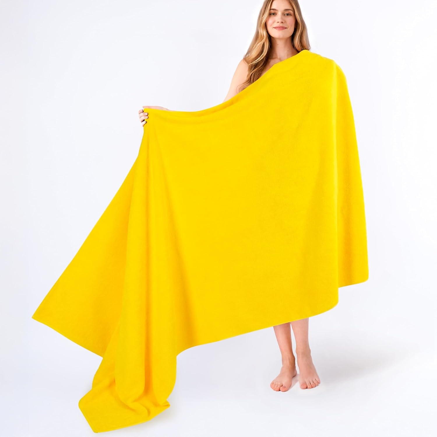 image:imageAmerican Soft Linen 100 Cotton Luxury Turkish Towels 4 PC Hand Towel Set Soft Absorbent Quick Dry OEKO Tex Standard 100 Certificated Durable Machine Washable Breathable Premium Hotel QualityLemon Yellow