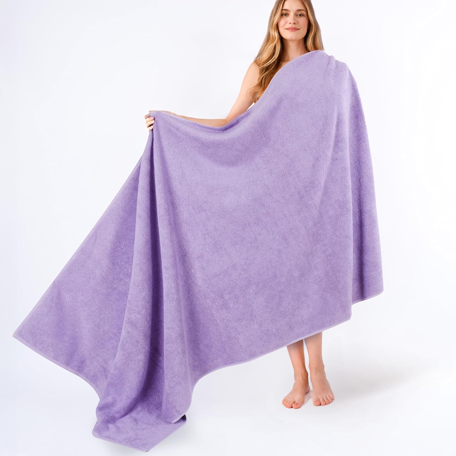 image:imageAmerican Soft Linen 100 Cotton Luxury Turkish Towels 4 PC Hand Towel Set Soft Absorbent Quick Dry OEKO Tex Standard 100 Certificated Durable Machine Washable Breathable Premium Hotel QualityLilac