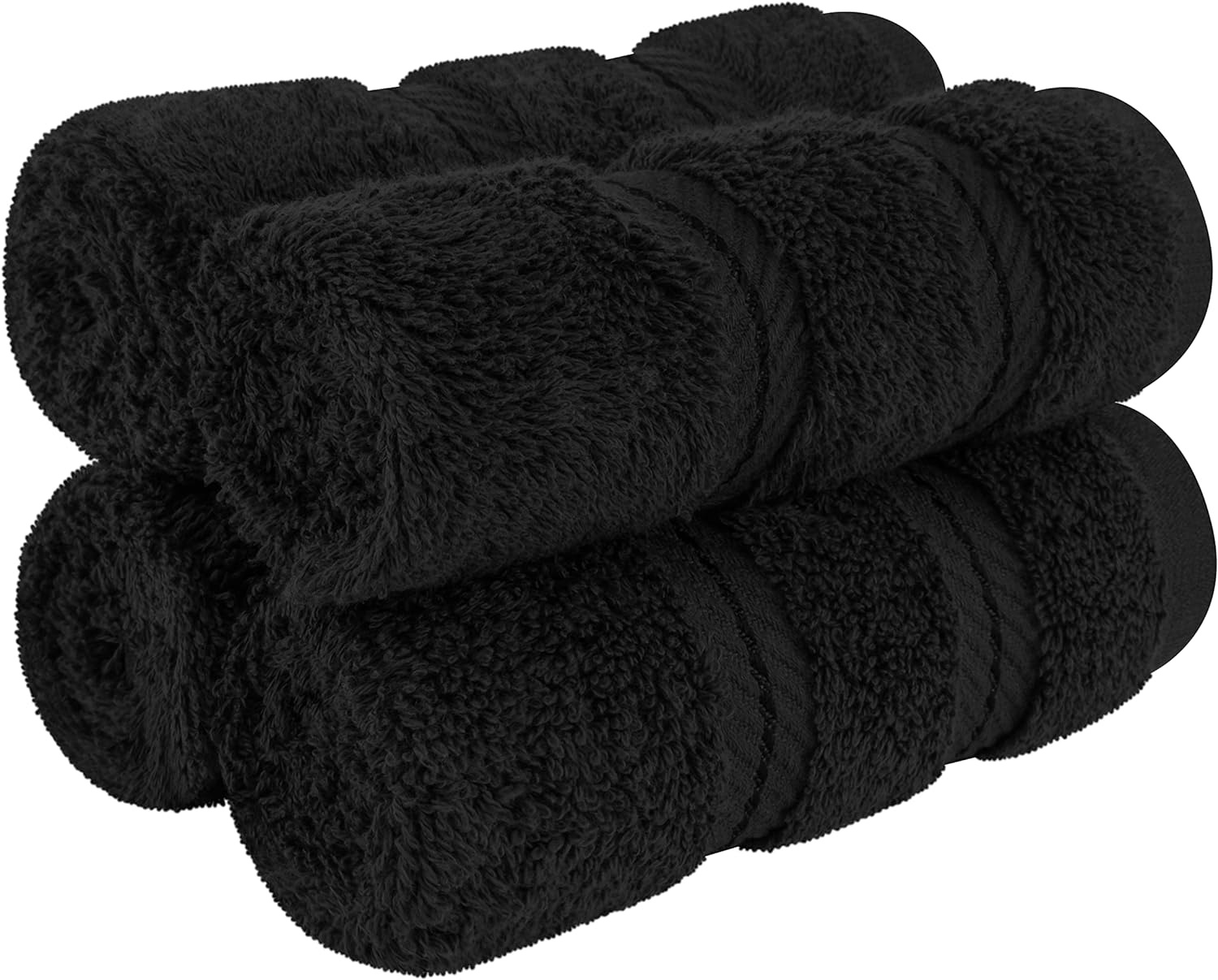 image:imageAmerican Soft Linen 100 Cotton Luxury Turkish Towels 4 PC Hand Towel Set Soft Absorbent Quick Dry OEKO Tex Standard 100 Certificated Durable Machine Washable Breathable Premium Hotel QualityBlack