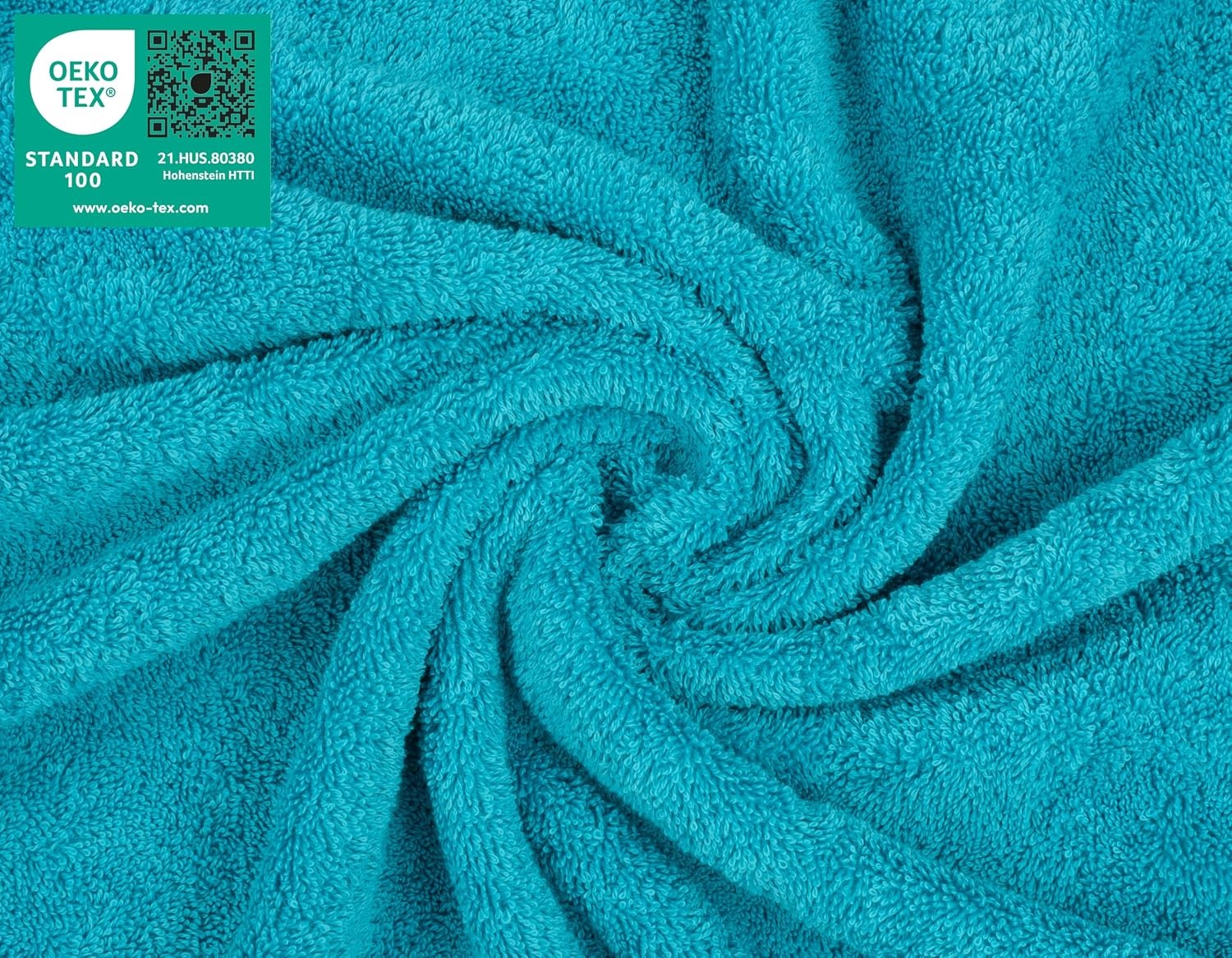 image:imageAmerican Soft Linen 100 Cotton Luxury Turkish Towels 4 PC Hand Towel Set Soft Absorbent Quick Dry OEKO Tex Standard 100 Certificated Durable Machine Washable Breathable Premium Hotel QualityAqua Blue