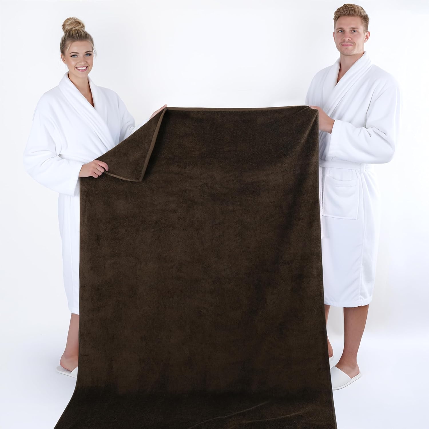 image:imageAmerican Soft Linen 100 Cotton Luxury Turkish Towels 4 PC Hand Towel Set Soft Absorbent Quick Dry OEKO Tex Standard 100 Certificated Durable Machine Washable Breathable Premium Hotel QualityChocolate Brown