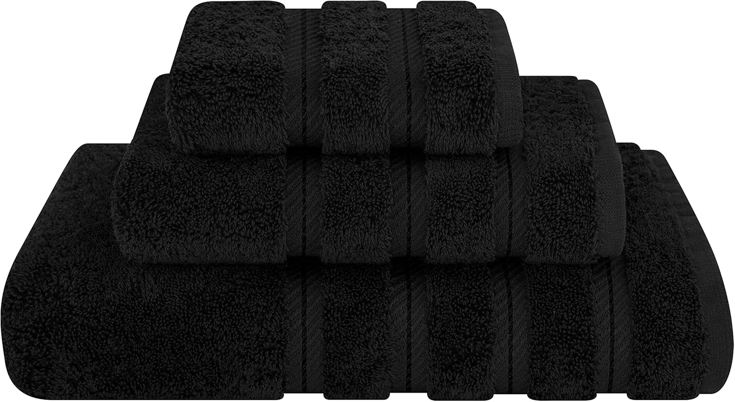 image:imageAmerican Soft Linen 100 Cotton Luxury Turkish Towels 4 PC Hand Towel Set Soft Absorbent Quick Dry OEKO Tex Standard 100 Certificated Durable Machine Washable Breathable Premium Hotel QualityBlack