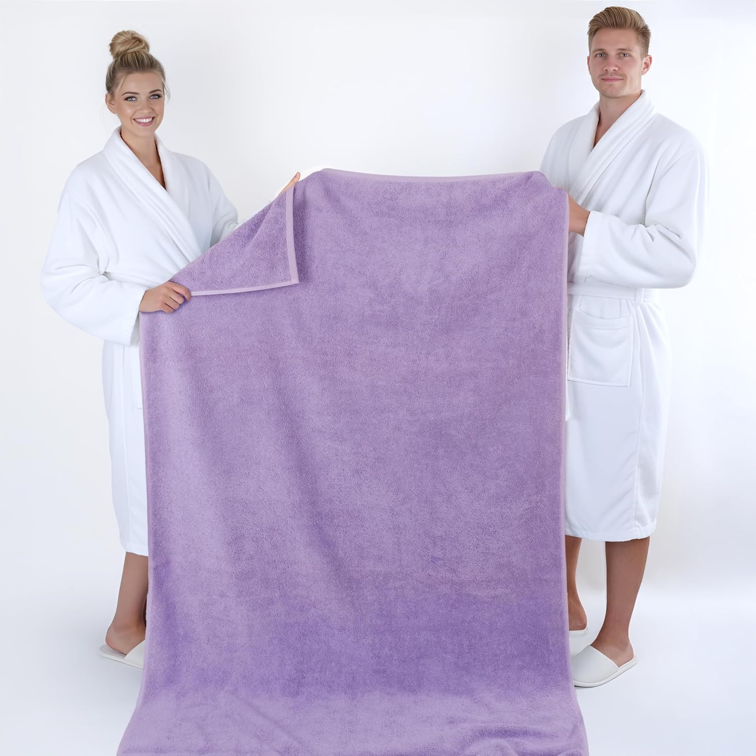 image:imageAmerican Soft Linen 100 Cotton Luxury Turkish Towels 4 PC Hand Towel Set Soft Absorbent Quick Dry OEKO Tex Standard 100 Certificated Durable Machine Washable Breathable Premium Hotel QualityLilac