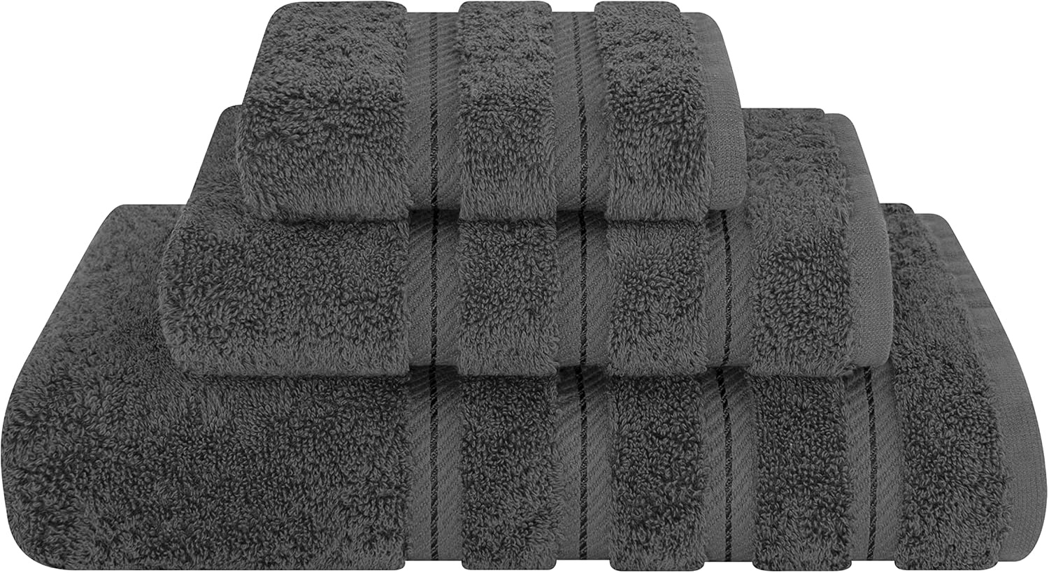 image:imageAmerican Soft Linen 100 Cotton Luxury Turkish Towels 4 PC Hand Towel Set Soft Absorbent Quick Dry OEKO Tex Standard 100 Certificated Durable Machine Washable Breathable Premium Hotel QualityDark Gray
